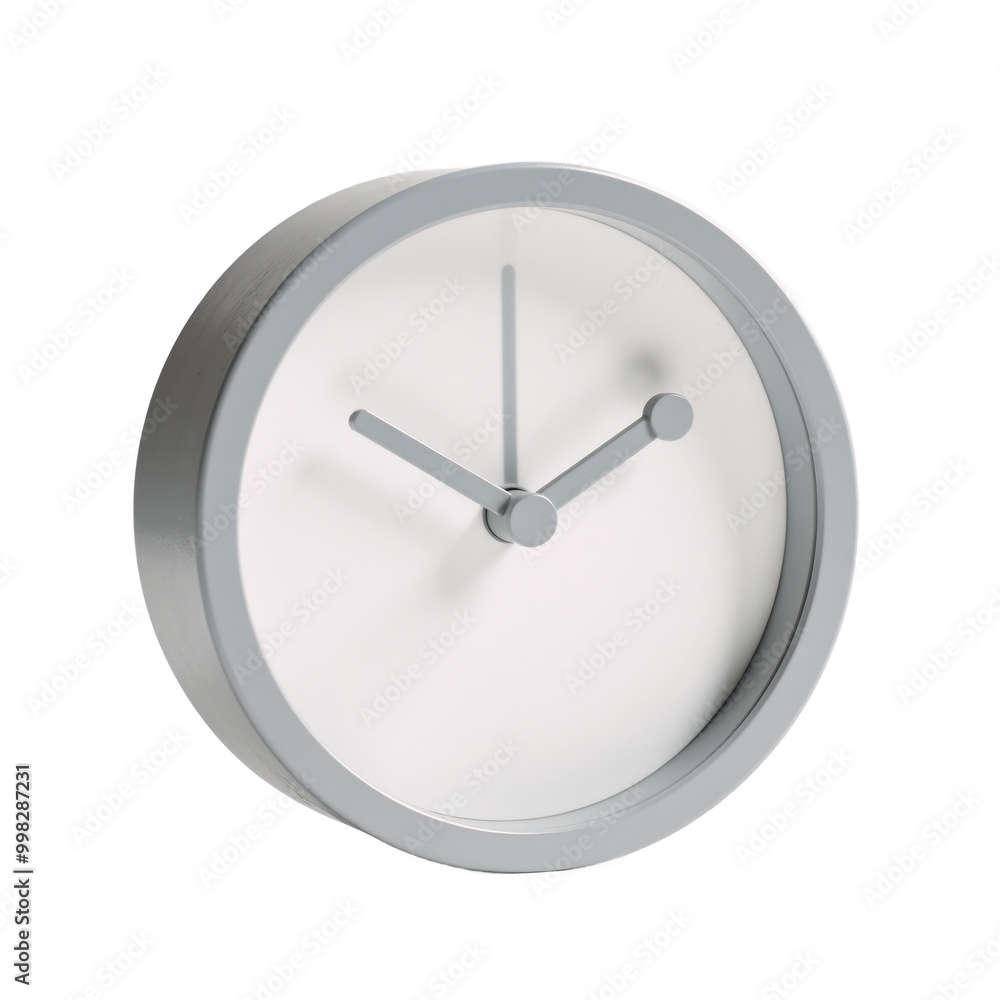 Clock 3D icon with transparent background as an isolated PNG file Clock 3D icon with transparent background as an isolated PNG file