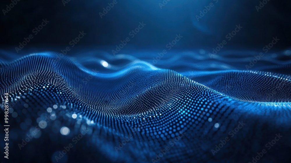 Abstract Blue Digital Wave Abstract Blue Digital Wave