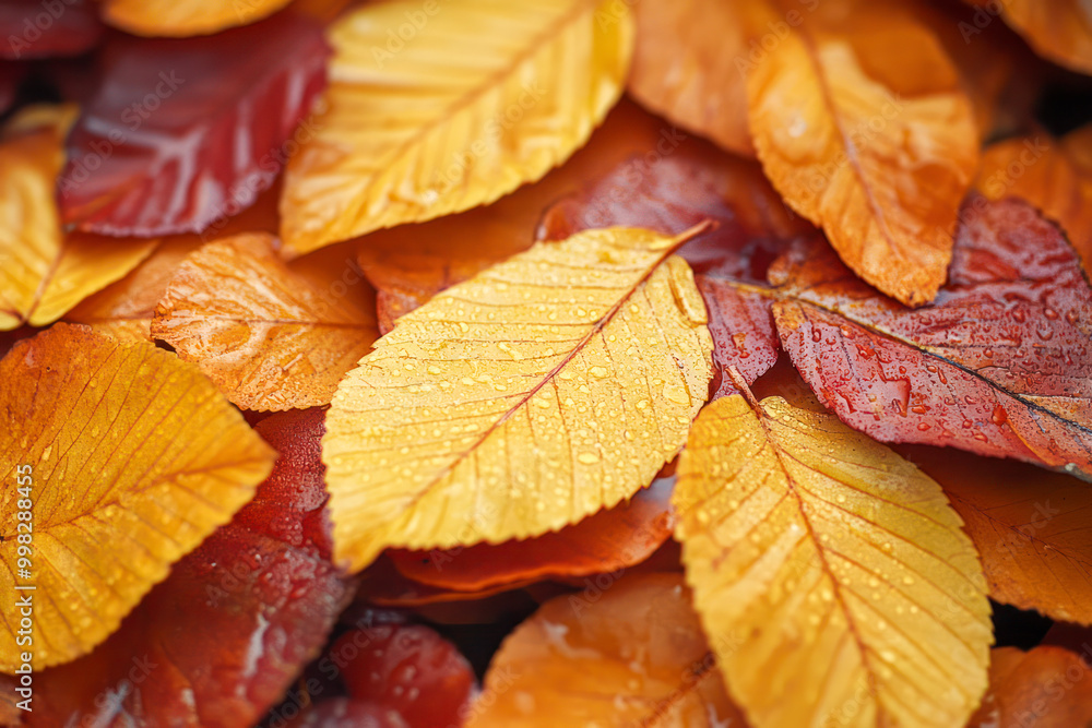 Autumn leaves on the ground