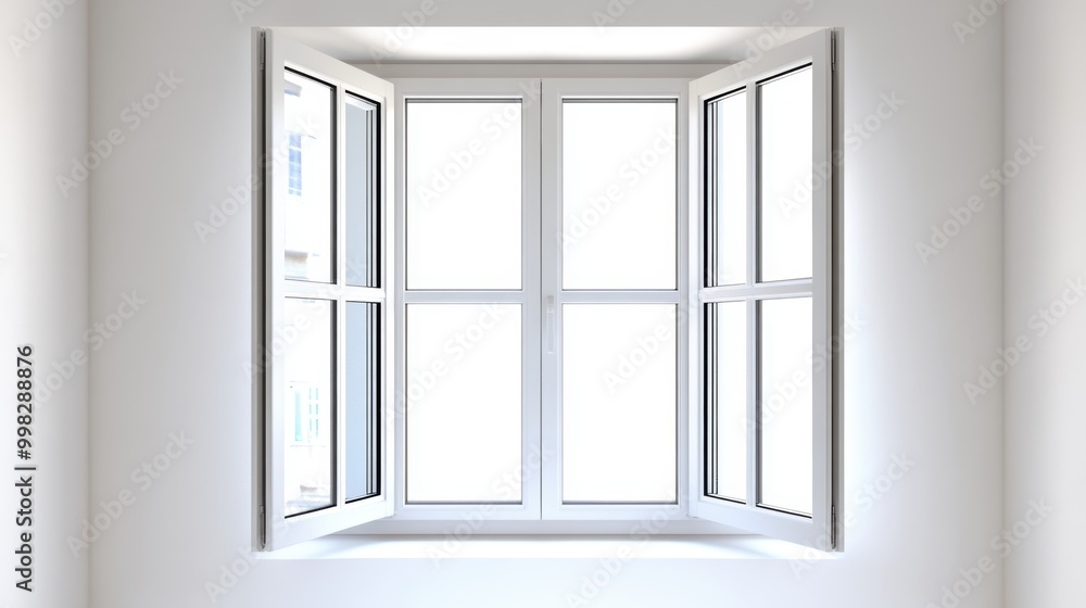 A clear glass window with no decorations. A clear glass window with no decorations.
