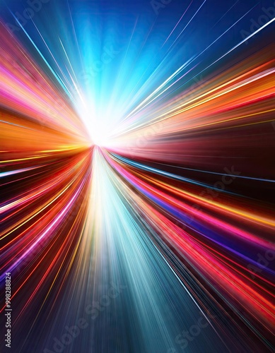 Abstract colorful light streaks