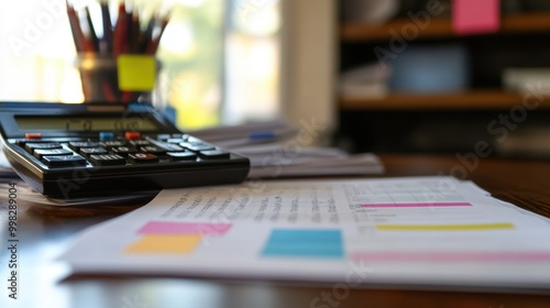 Wallpaper Mural Organized Business Files and Charts on a Desk Torontodigital.ca