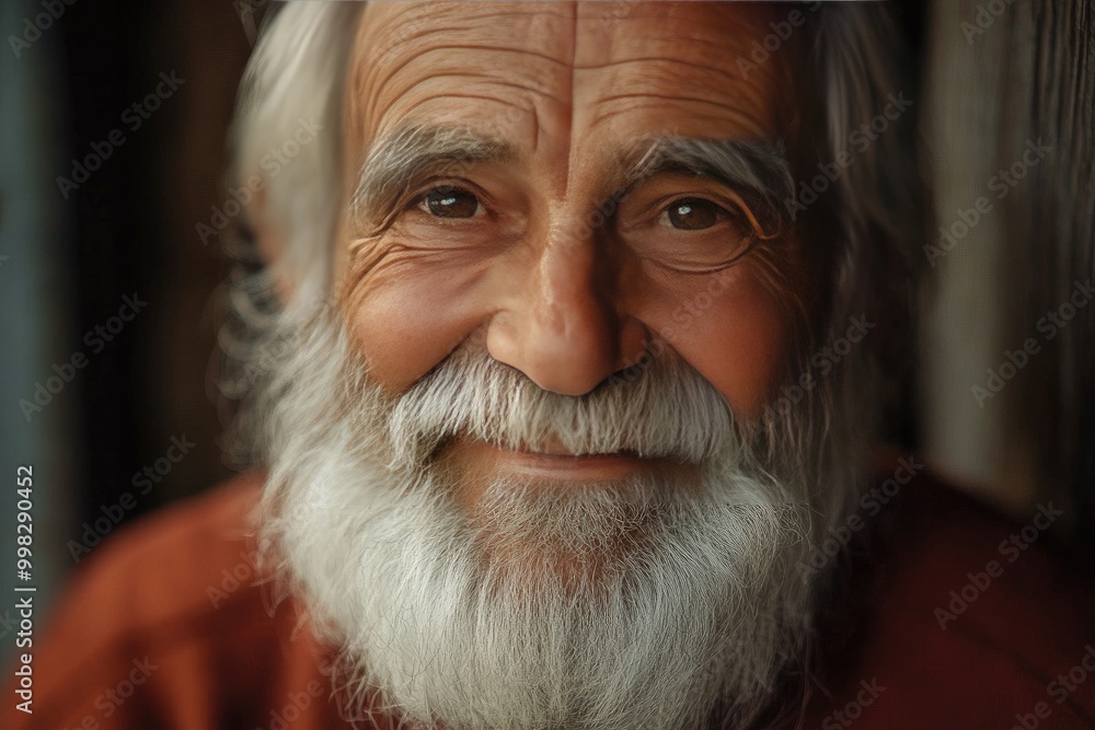 Close-up photo of a smiling elderly man. This image depicts the beauty of aging and the joy of life. Close-up photo of a smiling elderly man. This image depicts the beauty of aging and the joy of life.