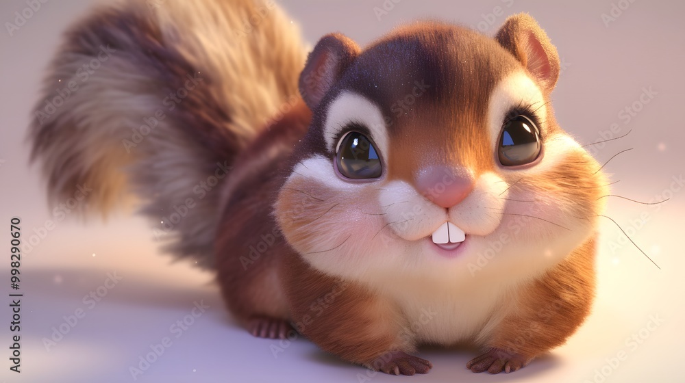 Cute Cartoon Squirrel. Cute Cartoon Squirrel.
