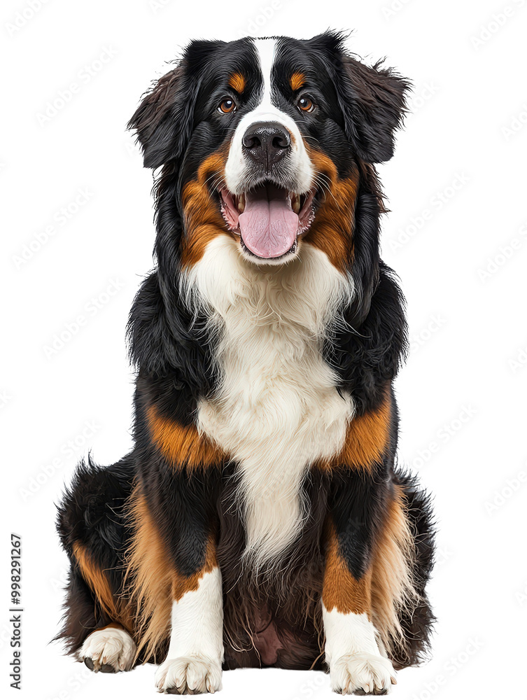 Joyful Bernese Mountain Dog Portrait Joyful Bernese Mountain Dog Portrait