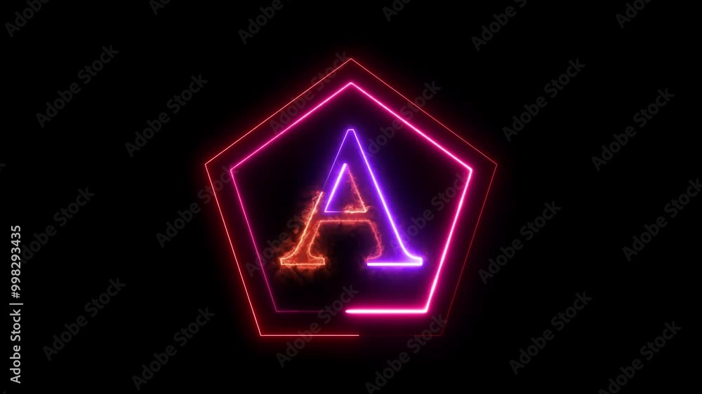 Neon letter A with alpha channel, neon alphabet and letters, neon light Neon letter A with alpha channel, neon alphabet and letters, neon light