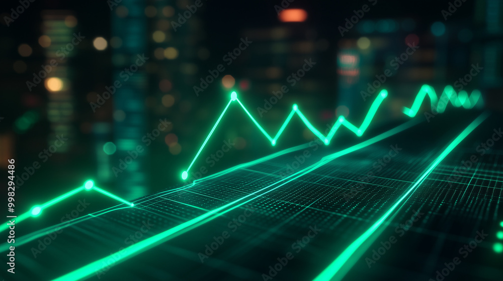 Neon green graph line background Neon green graph line background