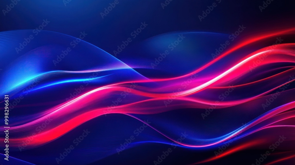 Fototapeta premium Abstract Neon Waves