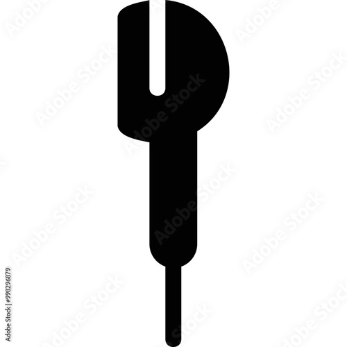 Simple vector icon earpiece