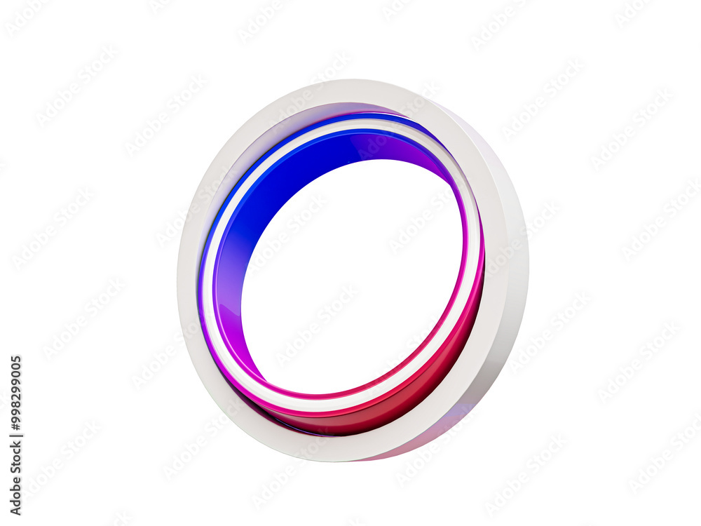 Circle Social Media Profile 3D Frame Isolated on Transparent Background Circle Social Media Profile 3D Frame Isolated on Transparent Background