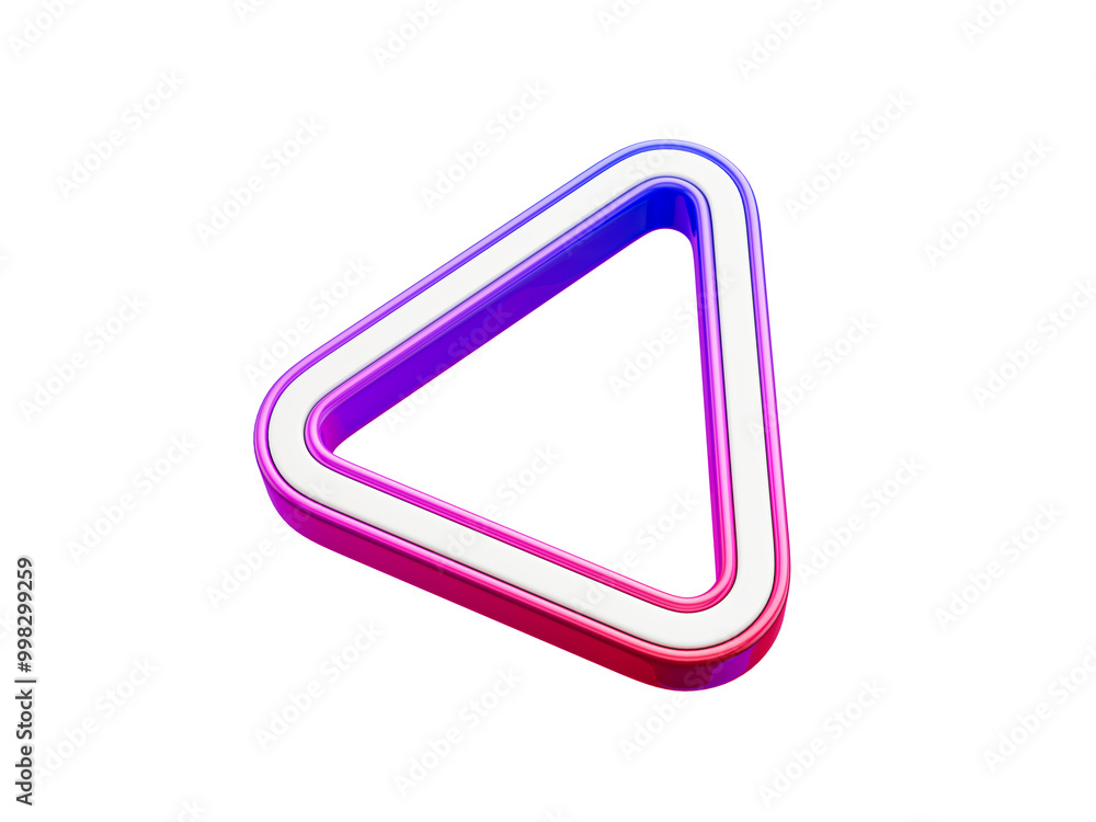 Triangle Social Media Profile 3D Frame Isolated on Transparent Background Triangle Social Media Profile 3D Frame Isolated on Transparent Background