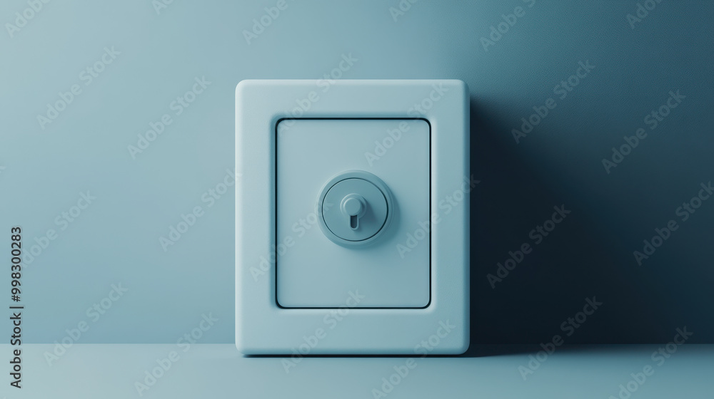 A metallic safe gleaming in bright light, showcasing intricate details of its secure locking mechanism and sturdy design A metallic safe gleaming in bright light, showcasing intricate details of its secure locking mechanism and sturdy design