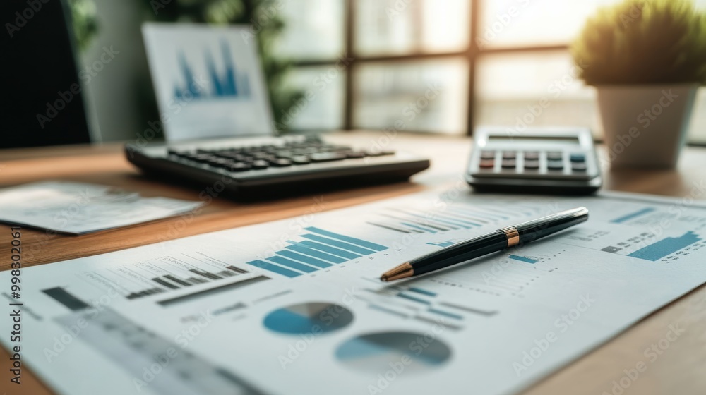 Organized Financial Documents with Charts and Graphs Organized Financial Documents with Charts and Graphs