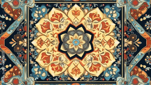 Wallpaper Mural Digital clipart featuring traditional Arabic oriental vector elements with intricate Arabian ornaments. Torontodigital.ca