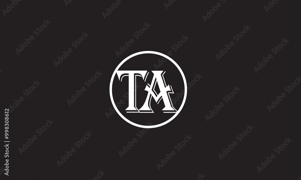TA, AT, A , T Abstract Letters Logo Monogram TA, AT, A , T Abstract Letters Logo Monogram