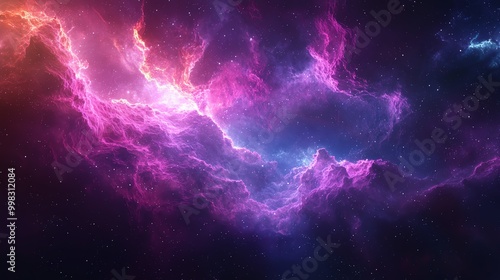 Galactic nebula, intricate patterns, cosmic colors, 3D illustration