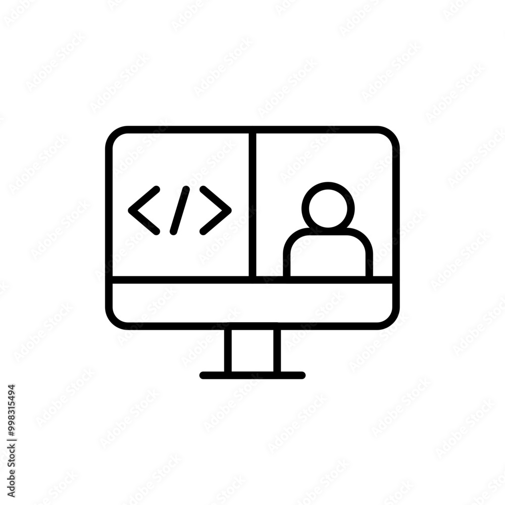 Dev conference outline icons, minimalist vector illustration ,simple transparent graphic element .Isolated on white background Dev conference outline icons, minimalist vector illustration ,simple transparent graphic element .Isolated on white background