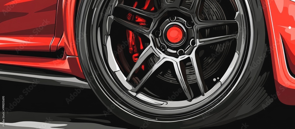 Fototapeta premium Illustration of a wheel design