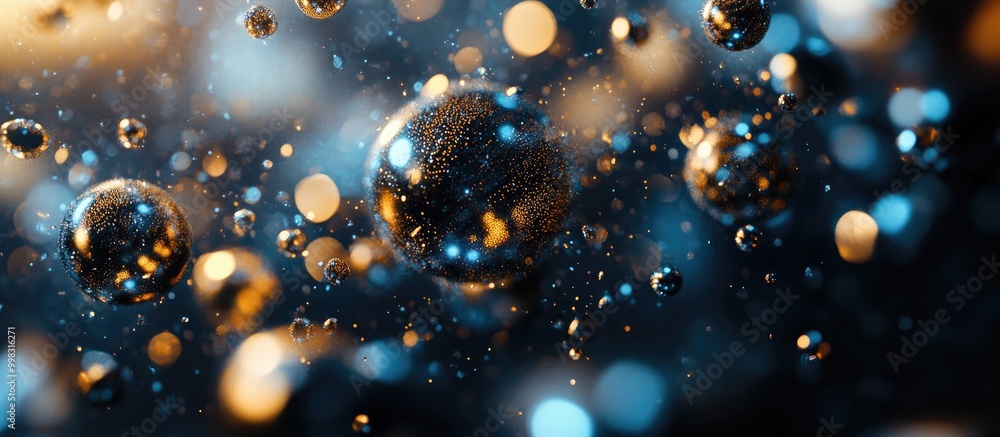 Abstract 3D rendering of chaotic particles with surreal low poly spheres in a void A futuristic backdrop creates an imaginative atmosphere Abstract 3D rendering of chaotic particles with surreal low poly spheres in a void A futuristic backdrop creates an imaginative atmosphere