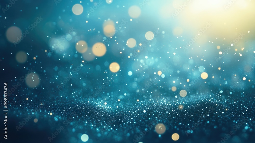 De focused abstract mint blue glitter particles flow gracefully underwater creating a shimmering luxury background filled with festive sparkles and elegant details De focused abstract mint blue glitter particles flow gracefully underwater creating a shimmering luxury background filled with festive sparkles and elegant details