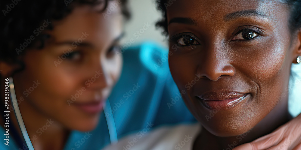Doctor's Reassurance: A doctor places a reassuring hand on a patient's shoulder, their confident gaze instilling trust. Doctor's Reassurance: A doctor places a reassuring hand on a patient's shoulder, their confident gaze instilling trust.