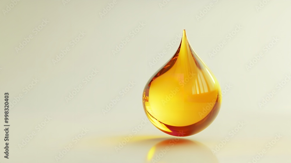 Golden yellow bubble oil serum isolated on white background. Golden yellow bubble oil serum isolated on white background.