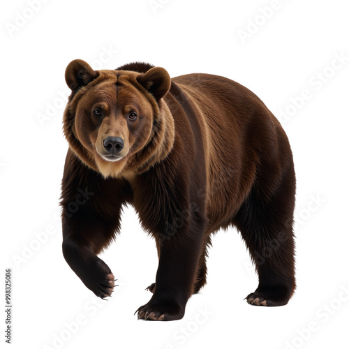 Bear is presented against a transparent PNG background photo