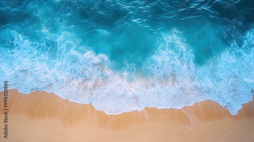Beautiful beach with waves and sand Beautiful beach with waves and sand