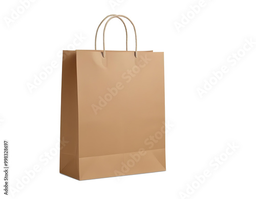 paper shopping bag, PNG file of isolated cut-out object on transparent background