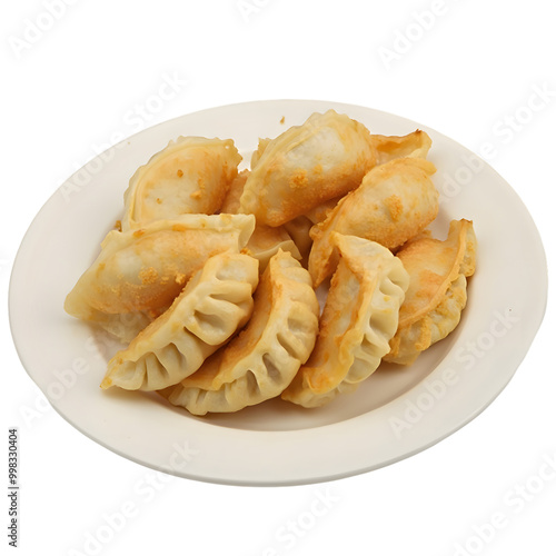 ftasty ried dumplings isolated on a transparent background