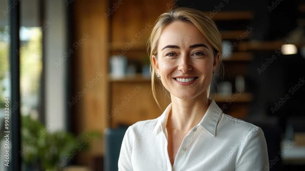 Fototapeta premium Professional Woman Smiling in Office