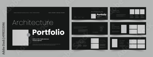 Architecture Portfolio Landscape Portfolio Layout Graphic Designer Portfolio Template