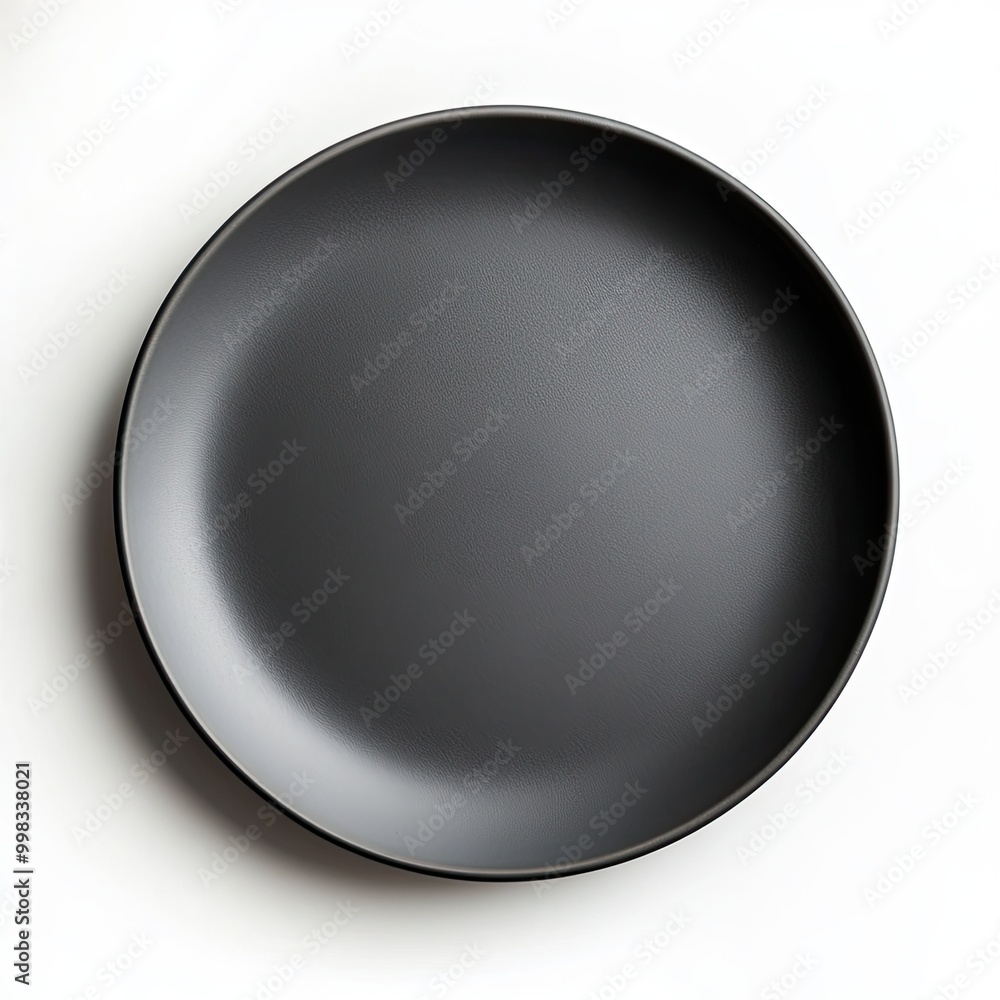 Ceramic plate with a matte finish, isolated on a white background Ceramic plate with a matte finish, isolated on a white background
