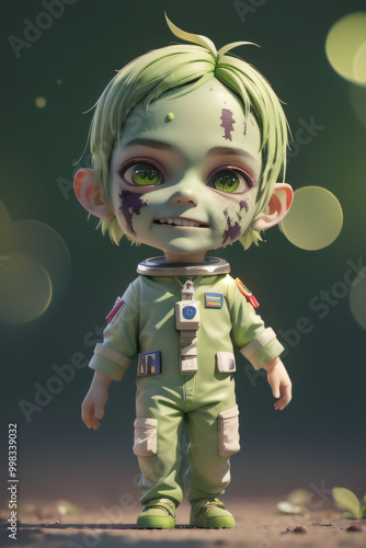 Chibi little zombie boy