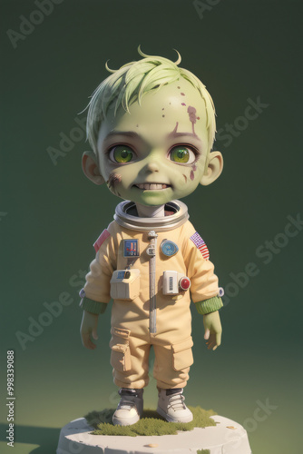 Chibi little zombie boy