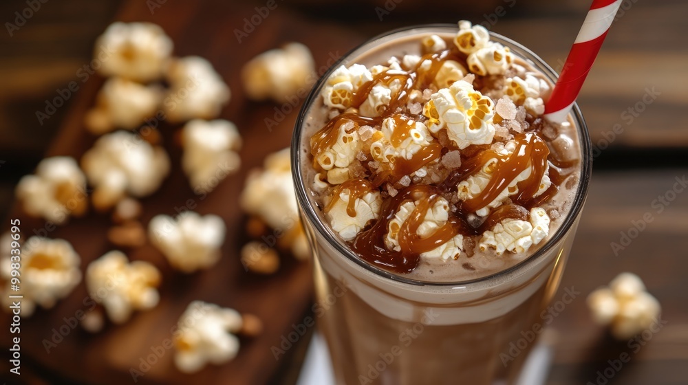 Sea salt caramel popcorn milkshake Sea salt caramel popcorn milkshake