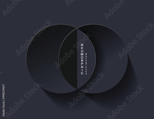 Neumorphic Backgrounds and Backdrops white tone oval pattern Layered, minimal style background, technology illustration, modern and business, template and banner composition for products.