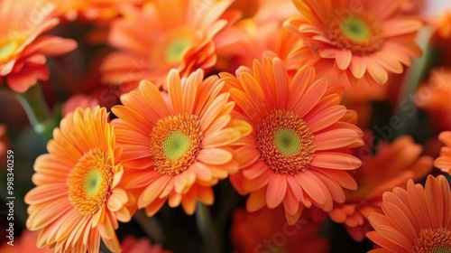 Vibrant Orange Gerbera Daisy Bouquet