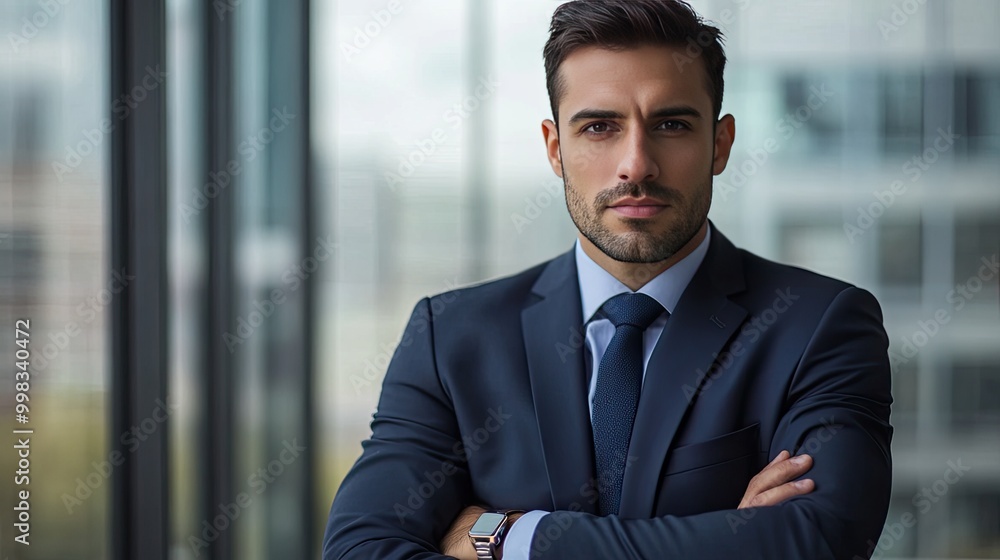 Executive manager giving a presentation, serious and focused, business setting Executive manager giving a presentation, serious and focused, business setting