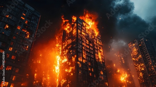 Raging Flames Consume Moder...