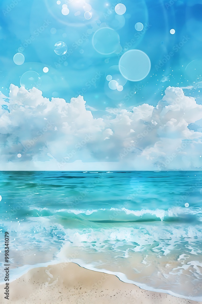 Beautiful Blue Skies with Nature, Bright Moon ,Cloud ,Beach scenery, Tree, night -Anime concept Background Beautiful Blue Skies with Nature, Bright Moon ,Cloud ,Beach scenery, Tree, night -Anime concept Background