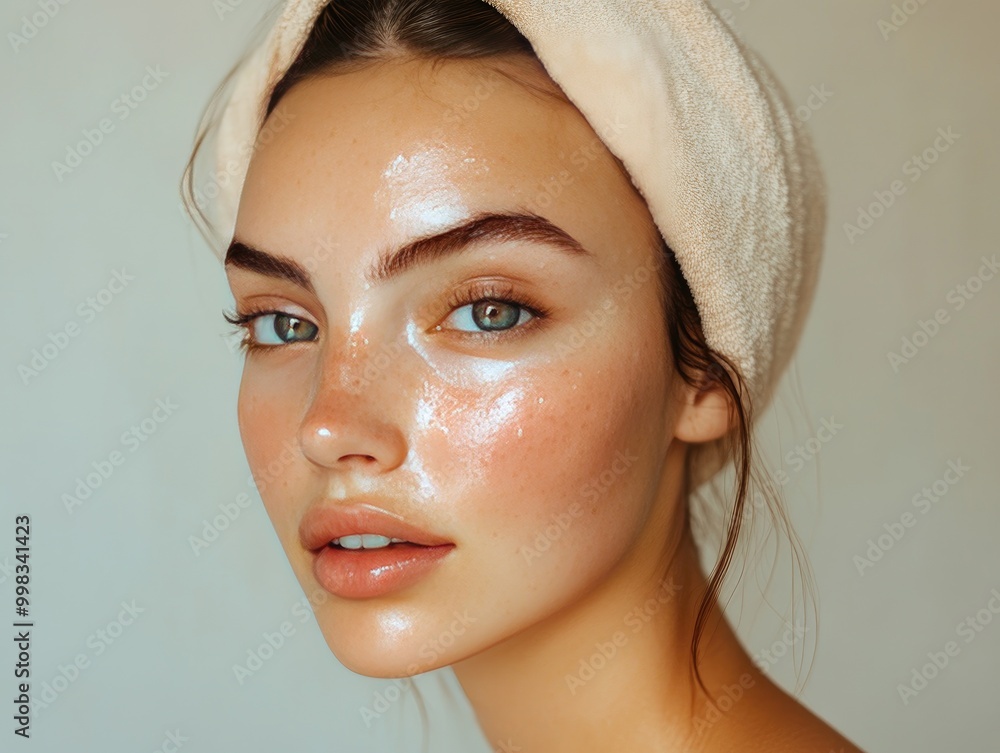 Fresh skin after shower, smooth and dewy complexion, natural beauty Fresh skin after shower, smooth and dewy complexion, natural beauty