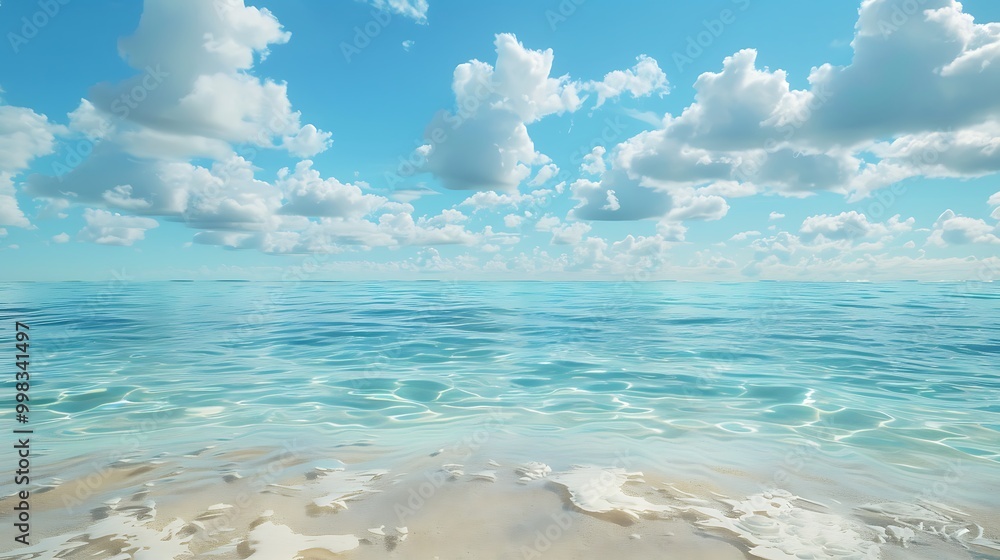 Obraz premium Beautiful Blue Skies with Nature, Bright Moon ,Cloud ,Beach scenery, Tree, night -Anime concept Background