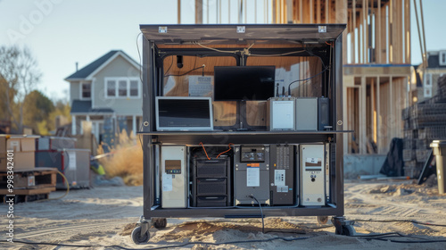 Portable workstations for working remotely or on-site at construction projects