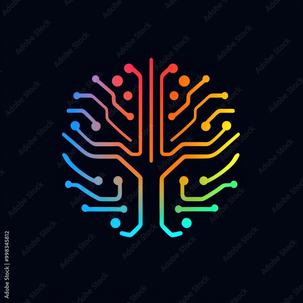 Modern logo concept symbolizing the dynamic nature of AI advancements Modern logo concept symbolizing the dynamic nature of AI advancements