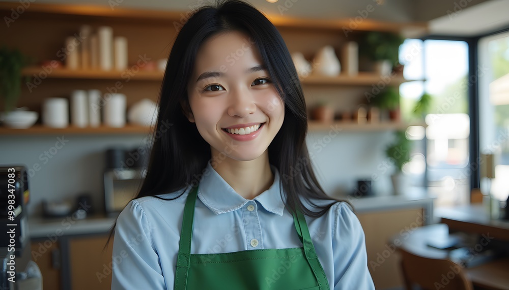 portrait of a student in a cafe classroom portrait of a student in a cafe classroom