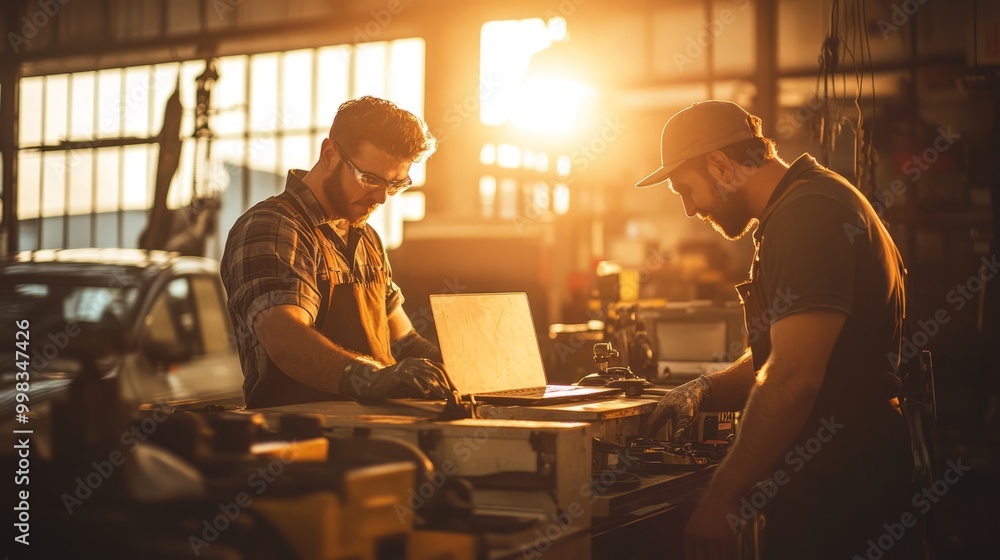 Two Mechanics Working in Workshop Two Mechanics Working in Workshop