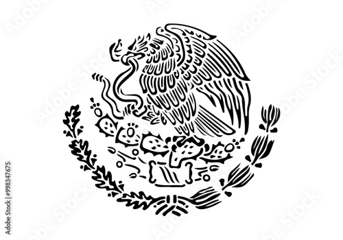Escudo de la bandera de uso civil de México