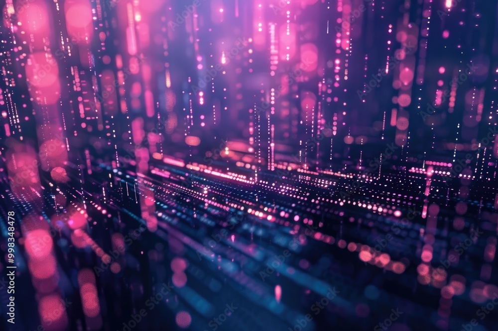Obraz premium Pink and dark blue cyberpunk abstract background