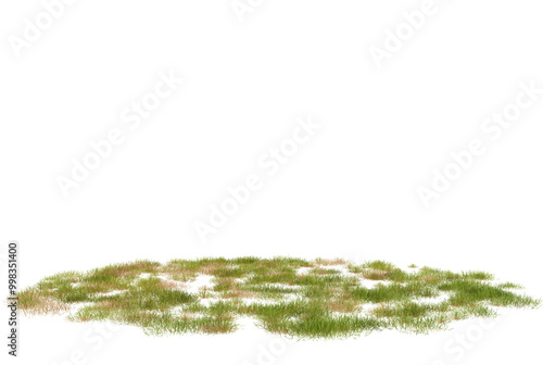 Fototapeta Naklejka Na Ścianę i Meble -  Green grass patch isolated on black background